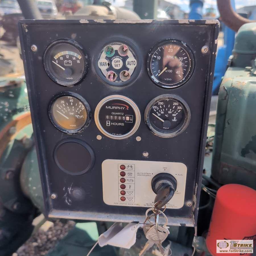PUMP, PIONEER SELF PRIMING, APPROX 6IN, 4 CYLINDER DEUTZ DIESEL ENGINE, SINGLE AXLE TRAILER MOUNTED