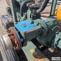 PUMP, PIONEER SELF PRIMING, APPROX 6IN, 4 CYLINDER DEUTZ DIESEL ENGINE, SINGLE AXLE TRAILER MOUNTED