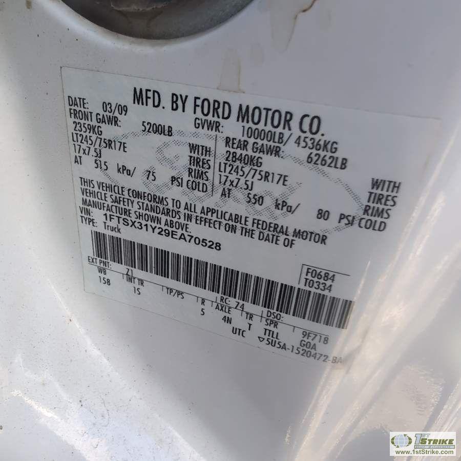 2009 FORD F-350 SUPERDUTY XL, 6.8L TRITON, 4X4, EXTENDED CAB, LONG BED