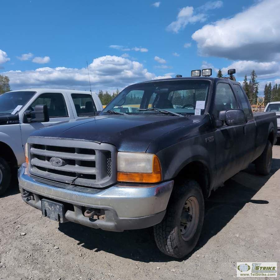 1999 FORD F-250 SUPERDUTY XL, 7.3L POWERSTROKE, 4X4, EXTENDED CAB, LONG BED WITH GOOSENECK HITCH