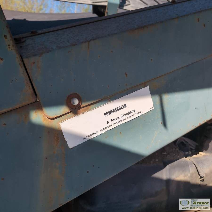 SCREEN PLANT, CHIEFTAIN POWERSCREEN 1400, 4 CYLINDER DIESEL ENGINE, TANDEM AXLE TRAILER MOUNTED. UNK