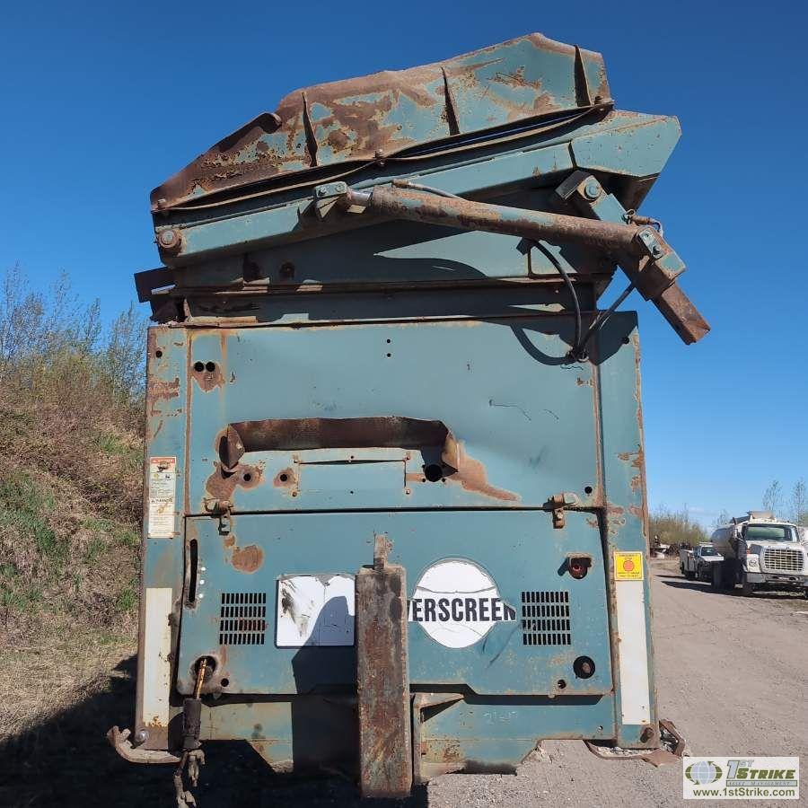 SCREEN PLANT, CHIEFTAIN POWERSCREEN 1400, 4 CYLINDER DIESEL ENGINE, TANDEM AXLE TRAILER MOUNTED. UNK
