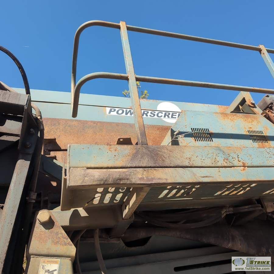 SCREEN PLANT, CHIEFTAIN POWERSCREEN 1400, 4 CYLINDER DIESEL ENGINE, TANDEM AXLE TRAILER MOUNTED. UNK