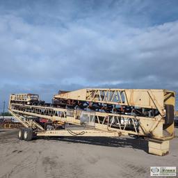 MOBILE STACKER, NORDBURG, MODEL 150, 120FT LONG X 30IN WIDE BELT, TANDEM AXLE MOUNTED WITH HYDRAULIC