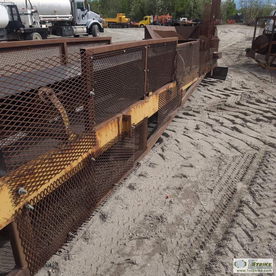 CONVEYOR, 64FT LONG X 24IN WIDE BELT, 10HP 3 PHASE ELECTRIC MOTOR, DODGE TORQUE SPEED REDUCER