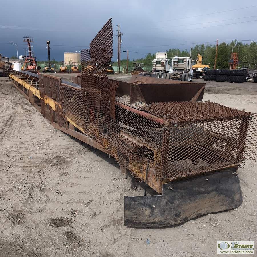 CONVEYOR, 64FT LONG X 24IN WIDE BELT, 10HP 3 PHASE ELECTRIC MOTOR, DODGE TORQUE SPEED REDUCER