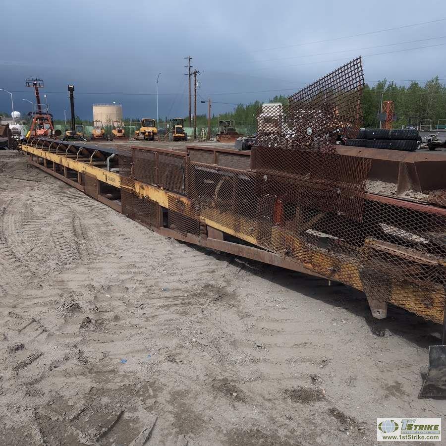 CONVEYOR, 64FT LONG X 24IN WIDE BELT, 10HP 3 PHASE ELECTRIC MOTOR, DODGE TORQUE SPEED REDUCER