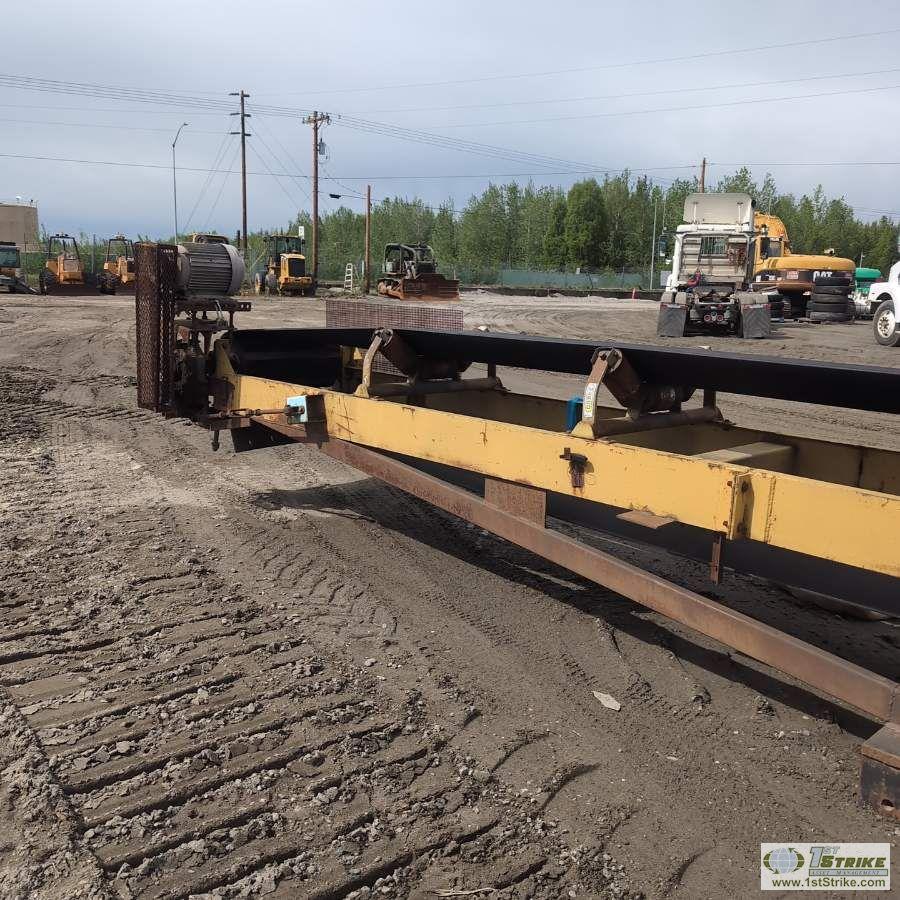 CONVEYOR, 64FT LONG X 24IN WIDE BELT, 10HP 3 PHASE ELECTRIC MOTOR, DODGE TORQUE SPEED REDUCER