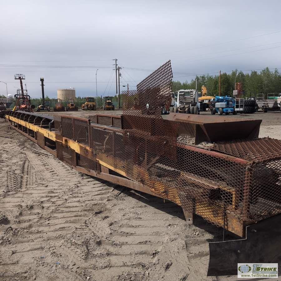CONVEYOR, 64FT LONG X 24IN WIDE BELT, 10HP 3 PHASE ELECTRIC MOTOR, DODGE TORQUE SPEED REDUCER