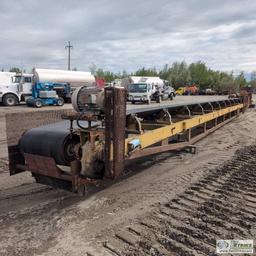 CONVEYOR, 64FT LONG X 24IN WIDE BELT, 10HP 3 PHASE ELECTRIC MOTOR, DODGE TORQUE SPEED REDUCER