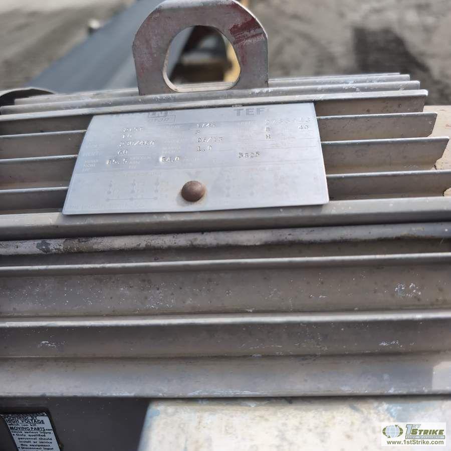 CONVEYOR, 64FT LONG X 24IN WIDE BELT, 10HP 3 PHASE ELECTRIC MOTOR, DODGE TORQUE SPEED REDUCER