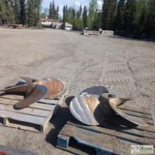 2 EACH. SHIP PROPELLERS, APPROX 46IN DIAMETER, 4 BLADE