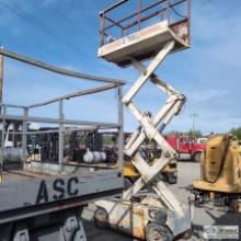 SCISSOR LIFT, SIMON X-14, 24V ELECTRIC, 650LB CAPACITY, WITH PLATFORM EXTENSION