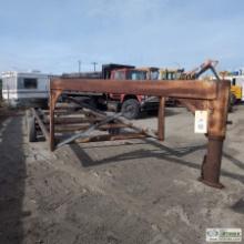 GOOSENECK TRAILER FRAME, 6FT 8IN WIDE X 20FT LONG DECK AREA, TRI AXLE. NO TITLE
