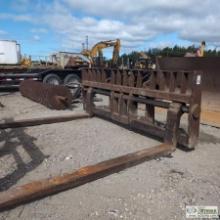 LOADER ATTACHMENT, FORKS, 7FT 8IN LONG TINES, 9FT WIDE RACK, FITS VOLVO L120
