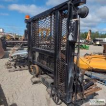 TRUCK MOUNTED WINCH ON HEADACHE RACK, BRADEN, HYDRAULIC DRIVE, WITH HYDRAULIC PUMP, TANK, AND CONTRO