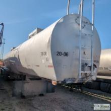 TANK TRAILER, 1977 FRUEHAUF MODEL AH-F3-W9500, 9,500GAL CAPACITY ALUMINUM TWO COMPARTMENT TANK, 4,40
