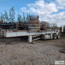 CONE CRUSHER, SYMONS 48IN, 200HP WESTINGHOUSE ELECTRIC MOTOR, WITH 30IN WIDE X 28FT LONG BELLY MOUNT