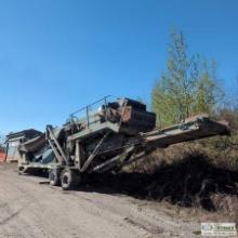 SCREEN PLANT, CHIEFTAIN POWERSCREEN 1400, 4 CYLINDER DIESEL ENGINE, TANDEM AXLE TRAILER MOUNTED. UNK