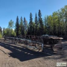CONVEYOR, 61FT LONG X 30IN WIDE BELT, 15HP ELECTRIC MOTOR