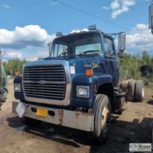 SEMI TRACTOR CAB AND CHASSIS, 1996 FORD LN8000, CUMMINS 8.3-210, ROADRANGER 9 TRANSMISSION, SINGLE R