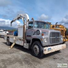 TIRE SERVICE TRUCK, 1989 FORD L8000, CAT 3208, MANUAL TRANSMISSION, SINGLE REAR AXLE, IMT MODEL 3001