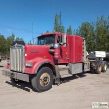SEMI TRACTOR, 1999 KENWORTH W900B, CAT C15-475, EATON TRANSMISSION, TANDEM REAR AXLES, 59200LB GVWR,