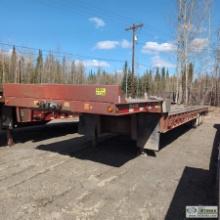 EQUIPMENT TRAILER, 2000 LOADKING TK-110SA HYDRAULIC SLIDE AXLE, 133,000LB GVWR TRI AXLE, 8.5FT X 39F