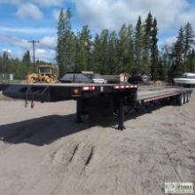 STEP DECK STRETCH TRAILER, 2012 MANAC, 42FT X 8FT DECK, 10FT UPPER DECK, TRI AXLE, ROLL TAIL