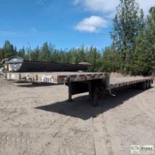 STEP DECK TRAILER, 2008 WILSON, 41FT X 8FT WIDE DECK, 11FT UPPER, 93,000LB GVWR TRI AXLE