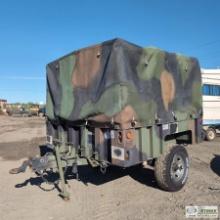 MILITARY CARGO TRAILER, 1999 M1101, SINGLE AXLE, 3,400LB GVWR, 7FT 1IN WIDE X 7FT 6IN LONG ALUMINUM