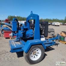 PUMP, NORTHWEST TECHNOLOGIES MODEL NWT32C10-NT1TP, 3 CYLINDER PERKINS DIESEL, SINGLE AXLE TRAILER MO