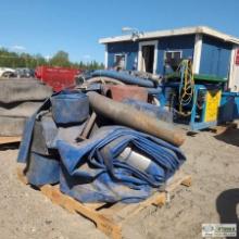1 PALLET. MISC DISCHARGE HOSE AND FITTINGS INCL: APPROX 4IN, 7IN
