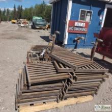 2 PALLETS. SLUICE BOX DIFUSER PLATES, ASSORTED SIZES WITH EXPANDED METAL