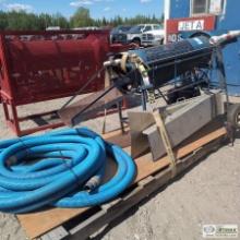 SLUICE BOX, PREDATOR GAS ENGINE, WITH HOSE AND TRAYS, CART MOUNTED