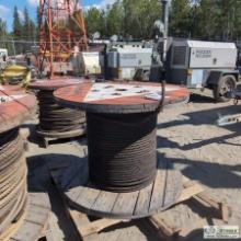 SPOOL, STEEL CABLE, APPROX 3/4 IN DIAMETER