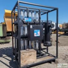 AIR FILTRATION SKID, DRY AIR SYSTEMS MODEL JP36-F-IHL, STEEL SKID
