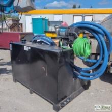 FUEL TRANSFER TANK, BETTER BUILT, 100 GAL, STEEL CONSTRUCTION, WITH GPI MODEL PRO 20-115 110V PUMP,