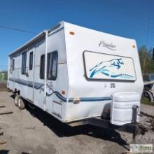 CAMP TRAILER, 1997 FLEETWOOD PROWLER, APPROX 28FT, TANDEM AXLE, 7900LB GVWR, WITH RETRACTABLE AWNING