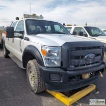 2014 FORD F-350 SUPERDUTY XL, 6.7L POWERSTROKE, 4X4, CREW CAB, LONG BED SN:1FT8W3BTXEEA86065 HRS:232