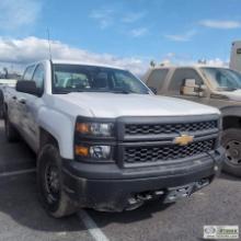 2015 CHEVROLET SILVERADO 1500, 5.3L VORTEC, 4X4, CREW CAB, SHORT BED SN:3GCUKPECXFG216269 HRS:9289 M