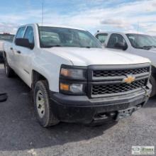 2015 CHEVROLET SILVERADO 1500, 5.3L VORTEC, 4X4, CREW CAB, SHORT BED SN:3GCUKPEC1FG219223 HRS:10299