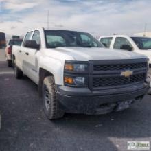 2015 CHEVROLET SILVERADO 1500, 5.3L VORTEC, 4X4, CREW CAB, SHORT BED SN:3GCUKPECXFG216272 HRS:9131 M