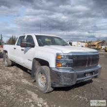 2016 CHEVROLET SILVERADO 2500HD, 6.6L DURAMAX, 4X4, CREW CAB, LONG BED. UNKOWN MECHANICAL PROBLEMS.