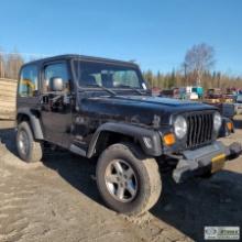2004 JEEP WRANGLER X, 4.0L, AUTOMATIC TRANSMISSION, 4X4, 2-DOOR, REMOVABLE HARD TOP SN:1J4FA39S94P76