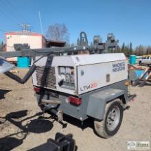 LIGHT PLANT, WACKER NEUSON LTW20, 4CYL ISUZU DIESEL, SINGLE AXLE TRAILER MOUNTED. UNKNOWN MECHANICAL