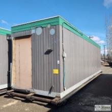 ENVIROVAC BATHROOM UNIT, WITH MEN'S AND WOMAN'S, WATER TANK, PUMP, SKID MOUNTED SN:83098WC-9