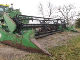 JD 7700 Diesel Combine, JD 224 24' Flex Head, JD 643 Corn Head