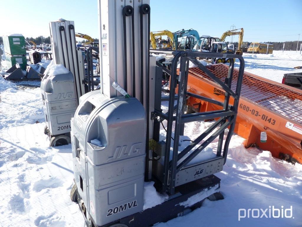 2011 JLG 20MVL SCISSOR LIFT SN0130016413 electric powered, equipped with 20ft. Platform height, 91 h