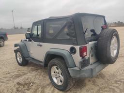 2007 JEEP WRANGLER SPORT UTILITY VEHICLE VN:1J8FA24147L227022 powered by gas engine.... SALVAGE TITL